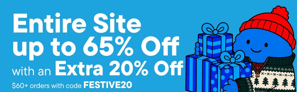 Entire Site up to 65% Off with an Extra 20% off $60 + orders with code FESTIVE20