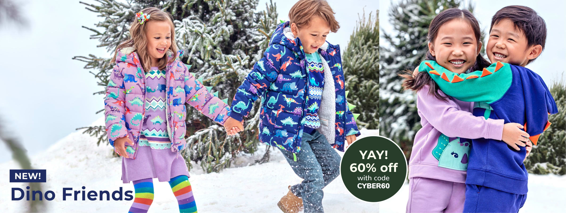 Dino Friends YAY! 60% off with code CYBER60