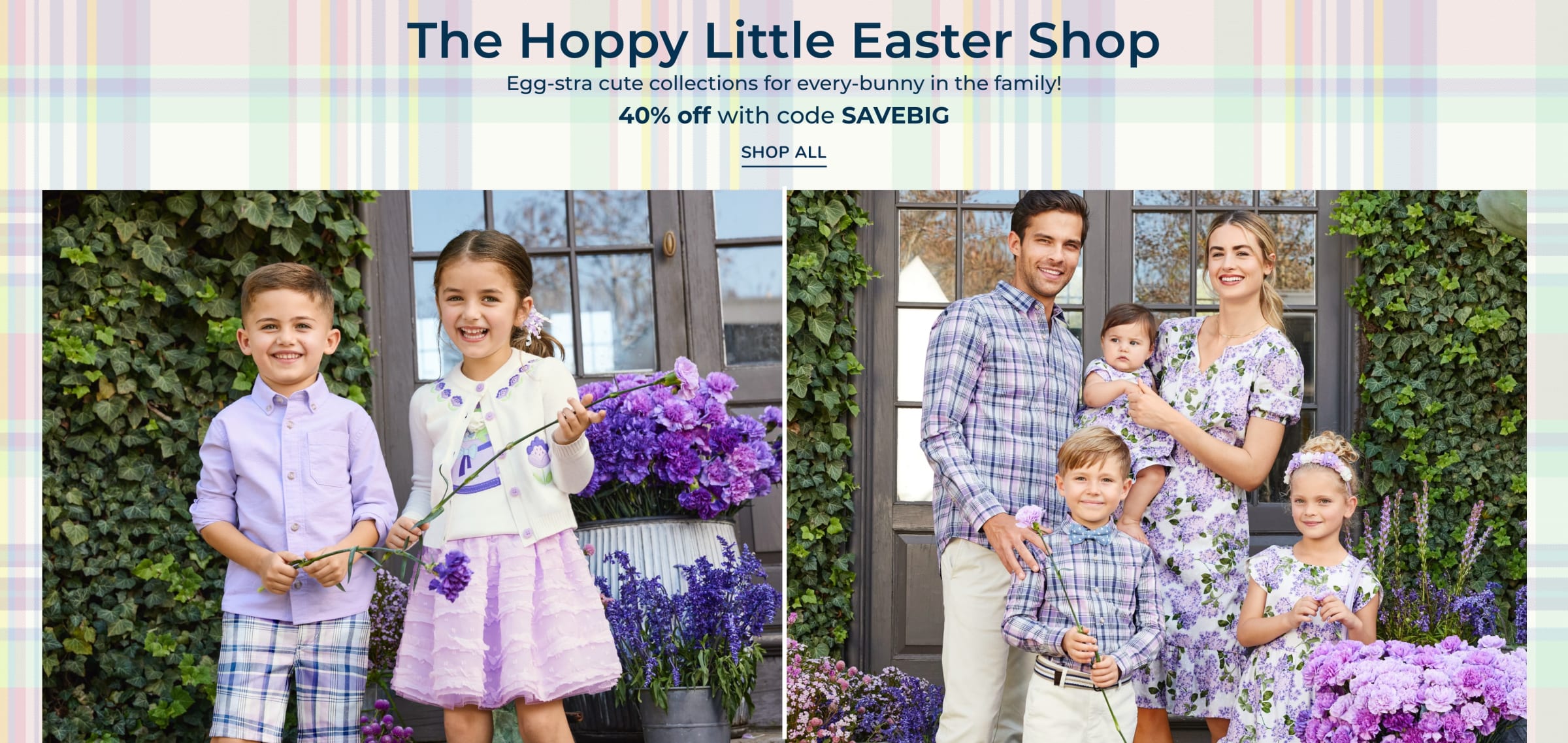 La pequeña tienda de Pascua de Hoppy | ¡Colecciones lindas de Egg-stra para todos los conejitos de la familia! 40% de descuento con el código SAVEBIG