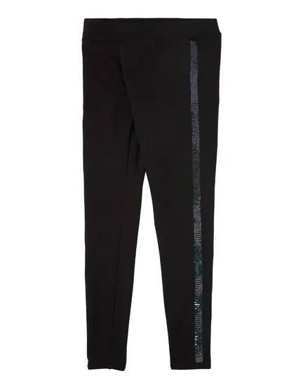 Womens Mommy And Me Halloween Flip Sequin Side Stripe Matching Cozy Leggings
