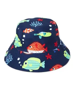 Boys Reversible Fish Bucket Hat - Splish-Splash