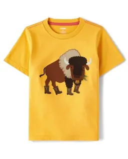 Boys Embroidered Buffalo Top - Country Trail