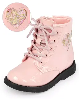 Botines con cordones para niñas pequeñas Shakey Heart