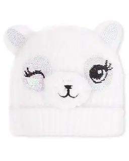 Girls Flip Sequin Llama Beanie
