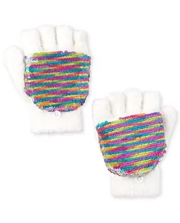 Girls Sequin Pop Top Gloves