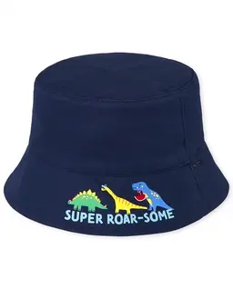 Baby Boys Dino Reversible Bucket Hat