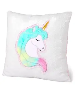 Almohada Niña Flip Lentejuelas Unicornio