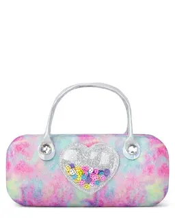 Girls Rainbow Shakey Heart Sunglasses Case