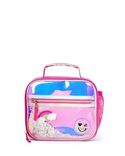 Girls Holographic Shakey Happy Face Lunchbox