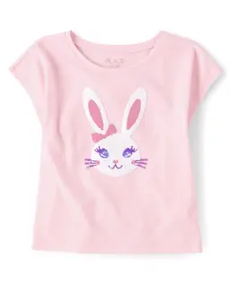Girls Flip Sequin Bunny Top