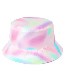 Toddler Girls Rainbow Marble Reversible Bucket Hat