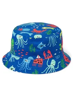 Toddler Boys Sea Creature Reversible Bucket Hat