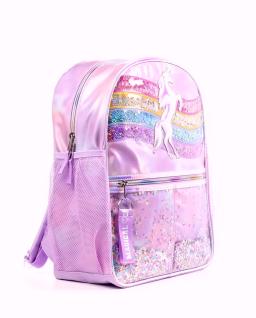 Pink Skechers Girls Confetti Unicorn Backpack, Backpacks