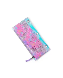 Girls Holographic Tie Dye Pencil Case