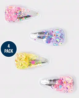 Lot de 4 barrettes à cheveux Shakey Candy Bear pour filles