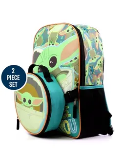 Conjunto de 2 piezas de mochila Baby Yoda para niños