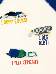 Camiseta de camiones Peek-A-Boo para niños - Demolition Dude