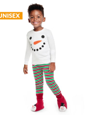 Unisex Girls And Boys Matching Family Snowman Cotton 2-Piece Pajamas - Gymmies