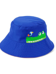 Boys Reversible Shark Bucket Hat - Splish-Splash