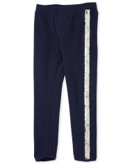 Girls Flip Sequin Side Stripe Leggings