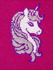 Pull licorne à paillettes et rabat pour fille