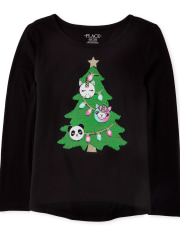 Girls Flip Sequin Christmas Unicorn Top