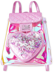 iridescent mini backpack