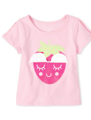 Top peek-a-boo con purpurina para bebés y niñas pequeñas