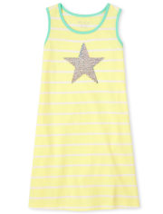 Girls Striped Star Dress