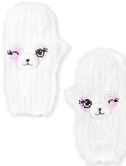Mitaines lama à paillettes pour filles