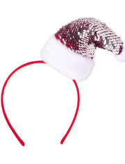 Girls Flip Sequin Santa Hat Headband