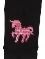 Girls Flip Sequin Unicorn Fleece Lined Leggings