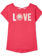 Girls Graphic Cross Back Top
