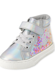 Zapatillas altas Shakey Glitter Star para niñas pequeñas