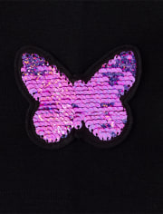 Girls Flip Sequin Butterfly Fleece Lined Leggings