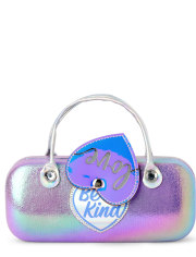 Girls Metallic Heart Lenticular Sunglasses Case