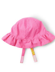 Baby Girls Print Ruffle Bucket Hat