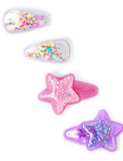 Girls Shakey Star Hair Clip 4-Pack