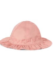 Baby Girls Floral Reversible Ruffle Bucket Hat