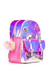 Girls Holographic Shakey Happy Face Backpack