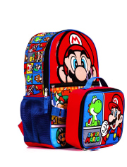 Boys Mario Backpack 2-Piece Set