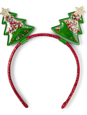 Girls Shakey Christmas Tree Headband
