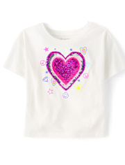 Girls Flip Sequin Graphic Boxy Top