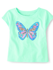 Haut graphique à sequins pour filles