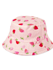 Baby Girls Strawberry Reversible Bucket Hat