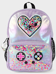 Girls Iridescent Shakey Video Game Backpack