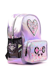 Girls Iridescent Shakey Video Game Backpack