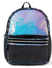 Sac à dos holographique à paillettes pour fille