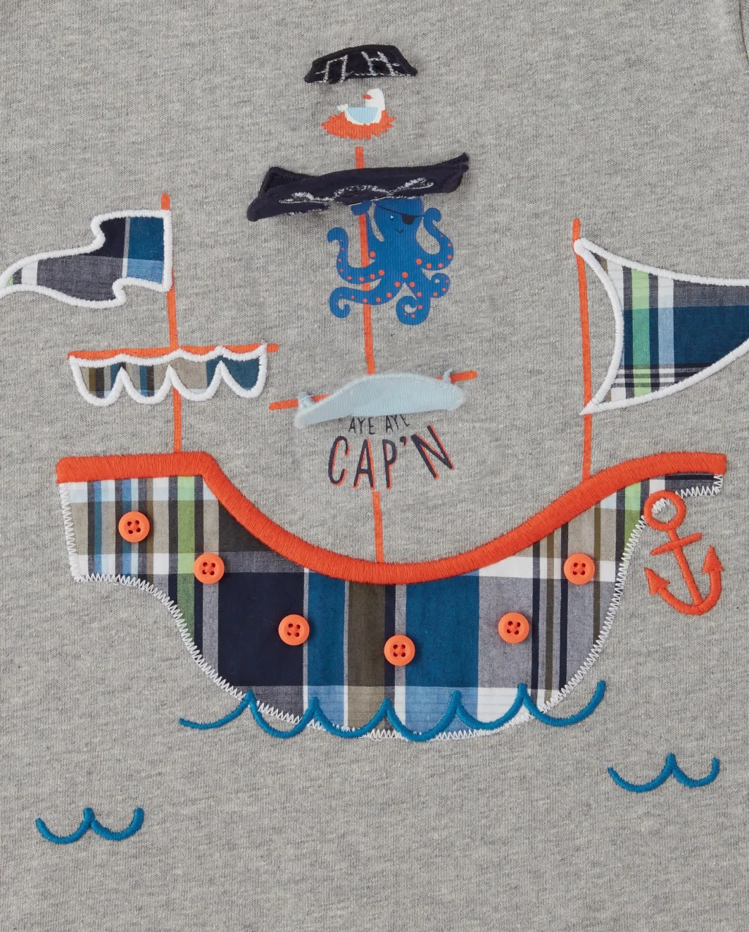 Haut pirate Peek-A-Boo pour garçons - Baleine Hello There