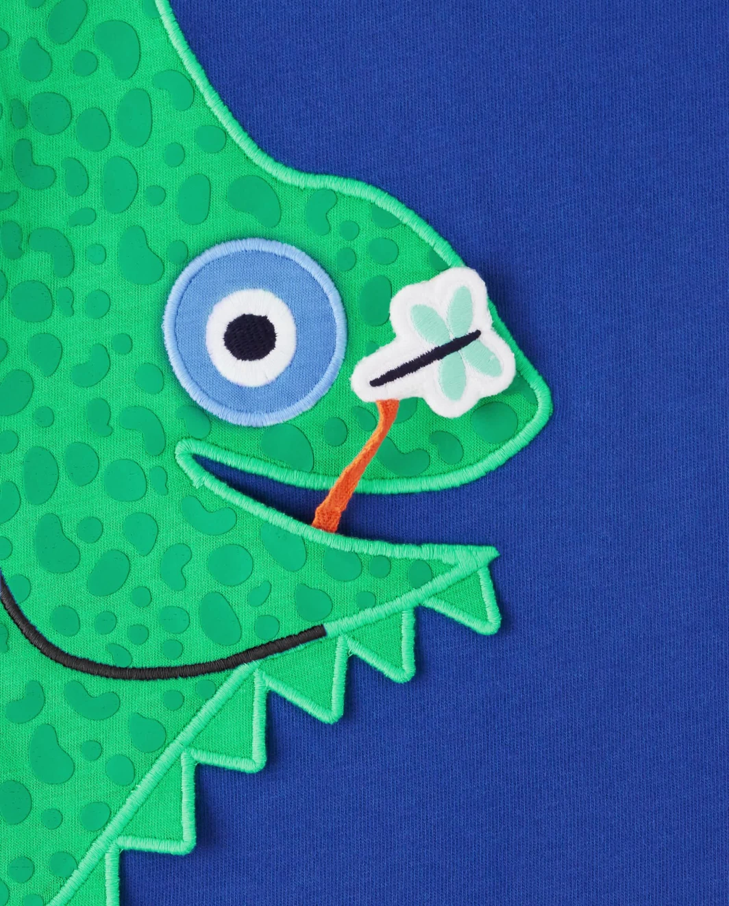 Boys Applique Chameleon Top - Summer Safari